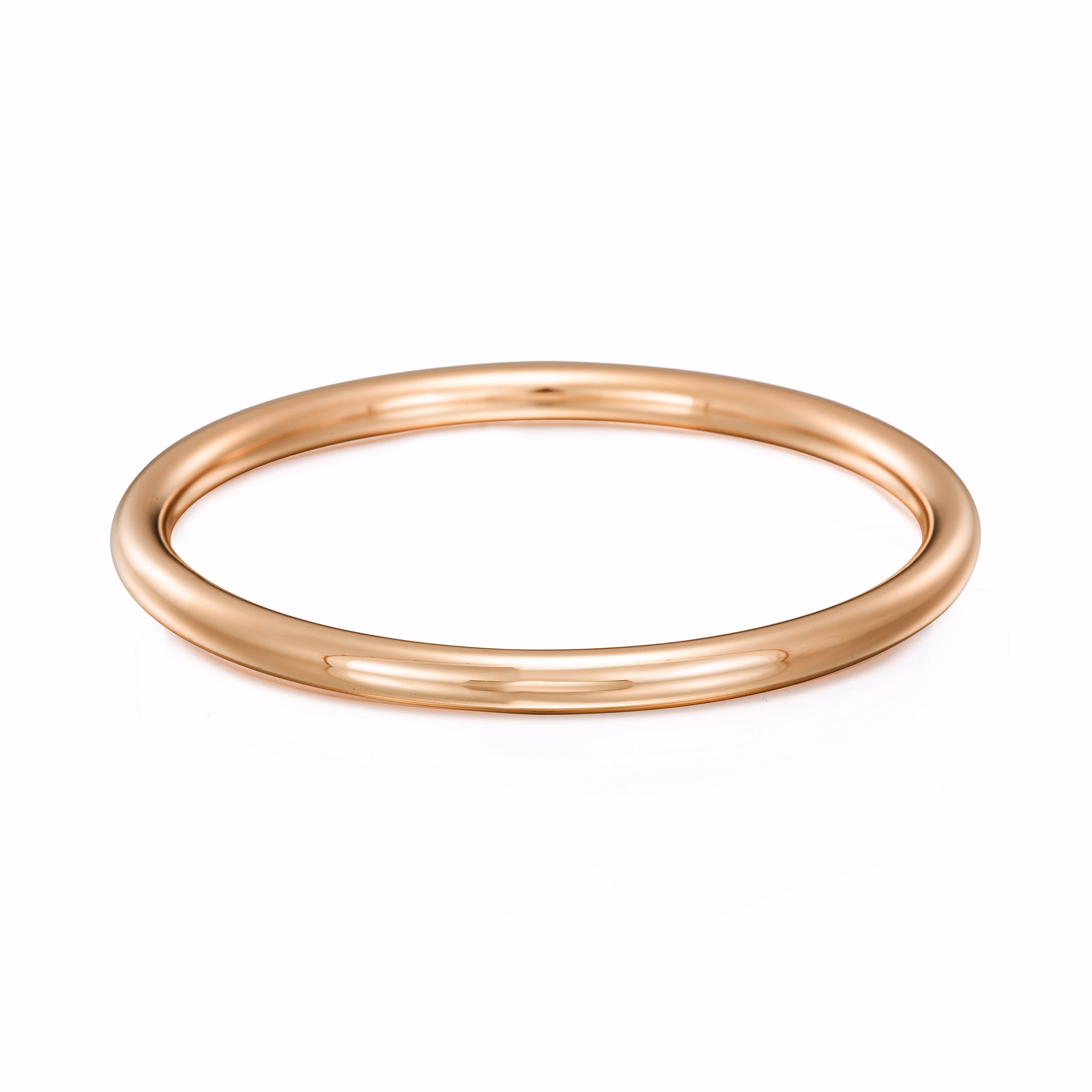 18ct Heavy Rose Gold Plated Classic Heavy & Solid Golf Bangle - USA Made